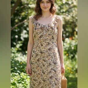 LOFT Ruffle Strap Floral Sundress